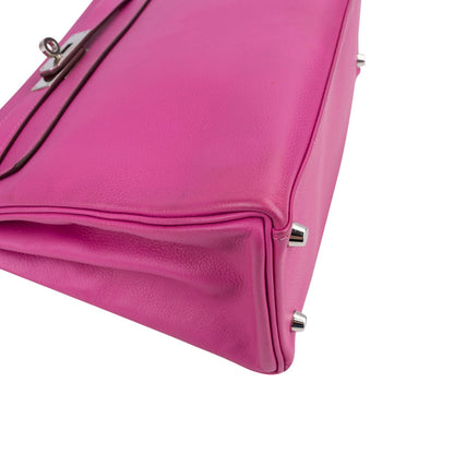 Hermès Pink Chevre Leather Palladium Kelly 28 Handbag
