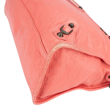 Balenciaga Pink Leather City Handbag