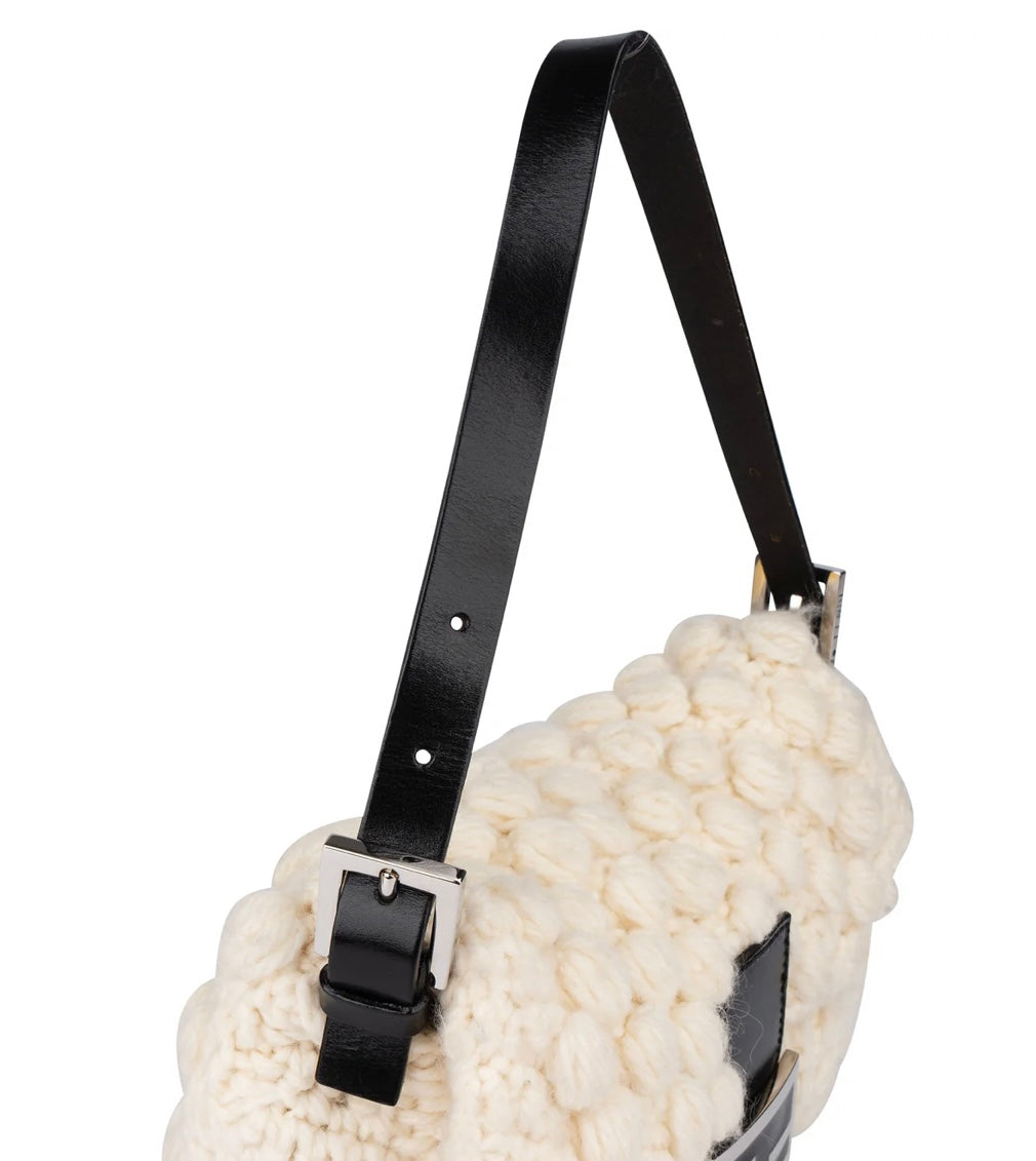 Fendi Limited Wool Baguette Handbag