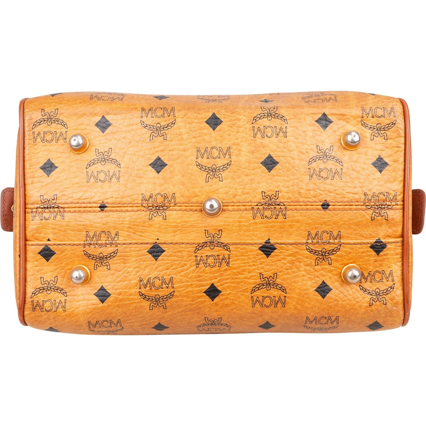 MCM Monogram Visetos Boston Bag Handbag