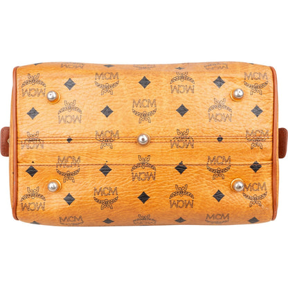 MCM Monogram Visetos Boston Bag Handbag
