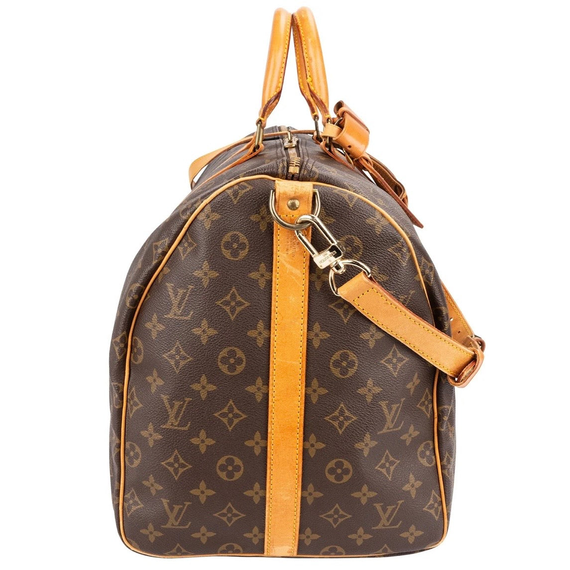 Louis Vuitton Monogram Canvas Keepall 55 Shoulder Travel Bag