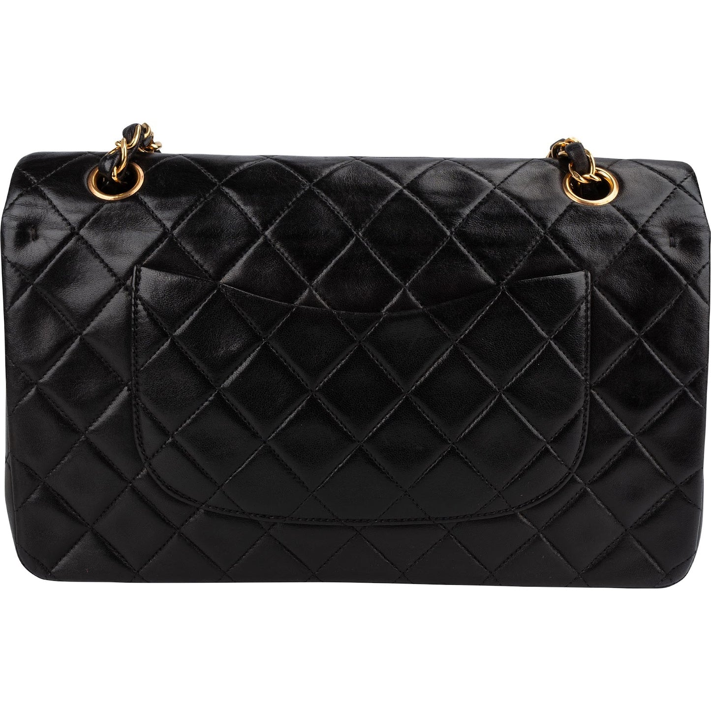 Chanel Quilted Lambskin 24K Gold Medium Double Flap Shoulder Bag