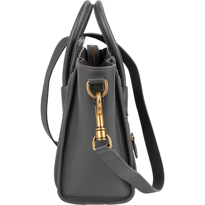Céline Grey Leather Luggage Handbag