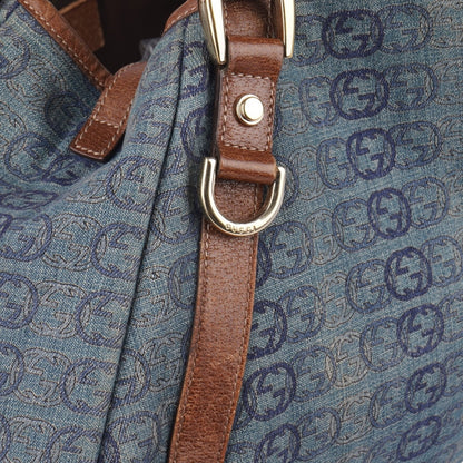 Gucci Denim Monogram Shoulder Bag