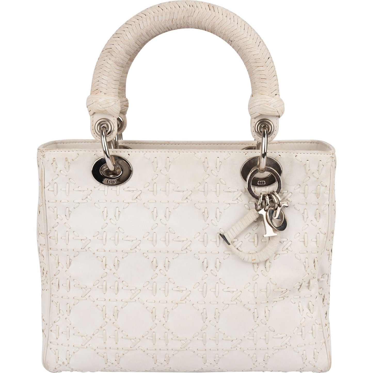 Christian Dior Woven Leather Lady Dior Handbag