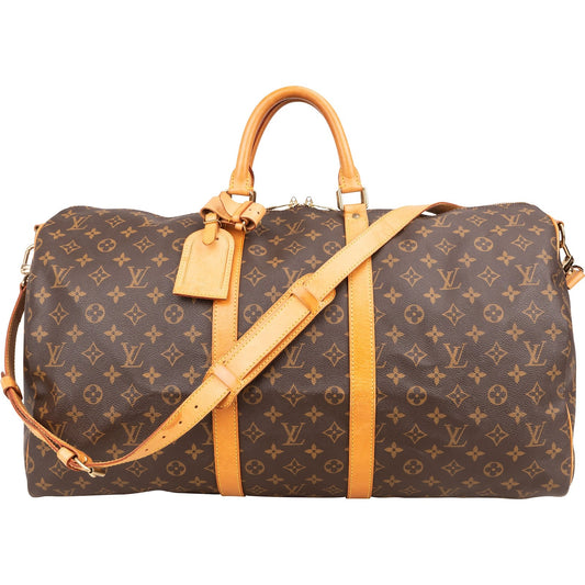 Louis Vuitton Monogram Canvas Keepall 55 Bandoulière Travel Bag