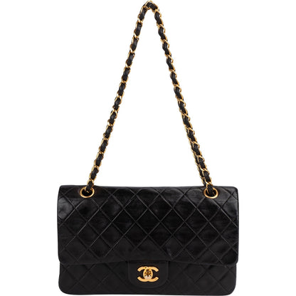 Chanel Quilted Lambskin 24K Gold Medium Double Flap Shoulder Bag