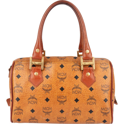 MCM Monogram Visetos Boston Handbag