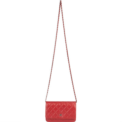 Chanel Quilted Lambskin Wallet on Chain Crossbody Bag