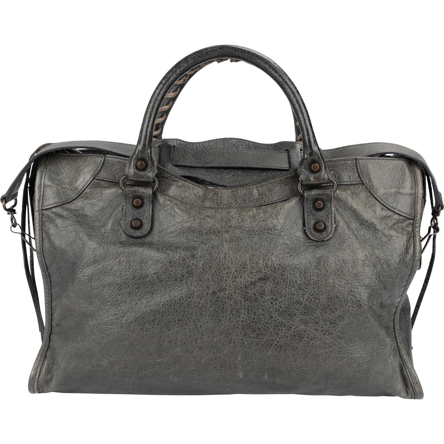 Balenciaga Dark Green Leather Classic City Handbag