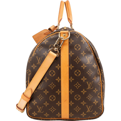 Louis Vuitton Monogram Canvas Keepall 55 Bandoulière Travel Bag