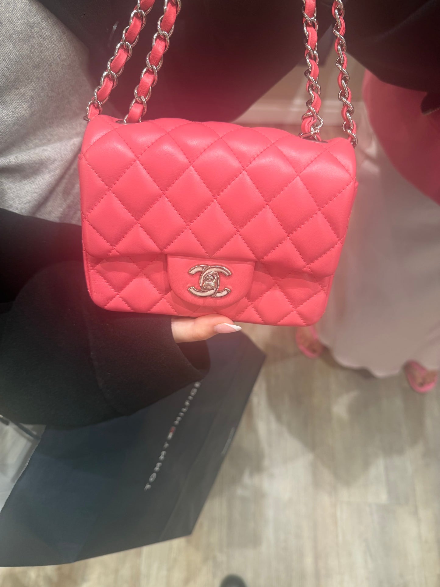 Chanel Quilted Lambskin Mini Single Flap Crossbody Bag
