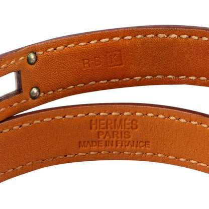Hermès Red Leather Kelly Double Tour Bracelet