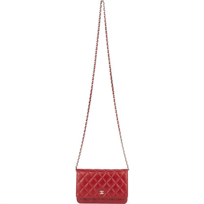 Chanel Quilted Lambskin Wallet On Chain Crossbody Bag