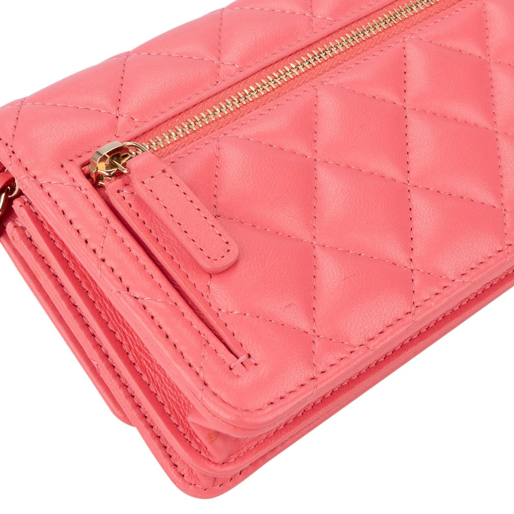 Chanel Quilted Lambskin Wallet On Chain Crossbody Bag