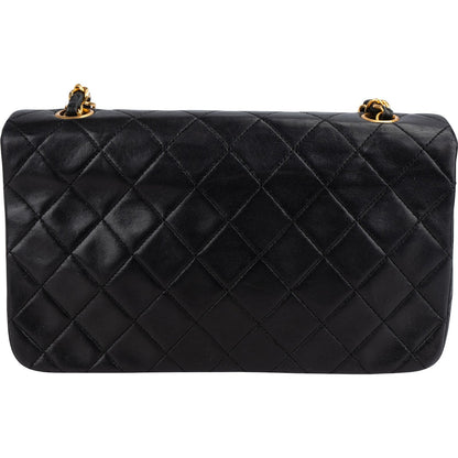 Chanel Quilted Lambskin 24K Gold Single Flap Crossbody Bag