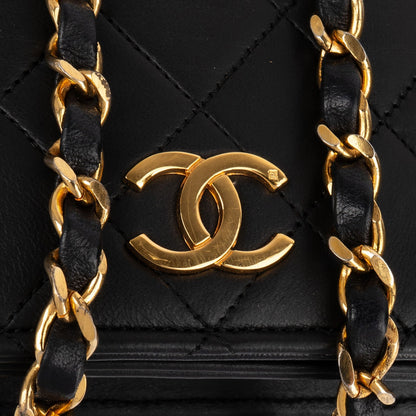 Chanel Quilted Lambskin 24K Gold Single Flap Shoulder Bag