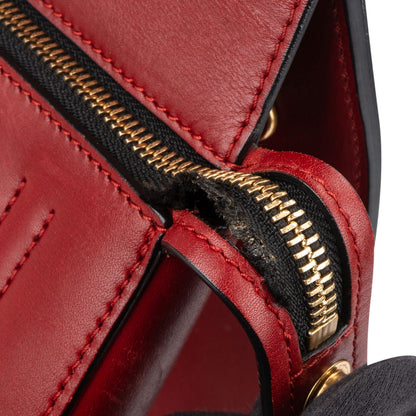Céline Red Leather Large Edge Handbag