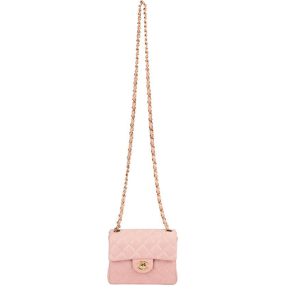 Chanel Quilted Lambskin 24K Gold Single Flap Crossbody Bag