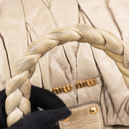 Miu Miu Matelassé Nappa Leather City Handbag