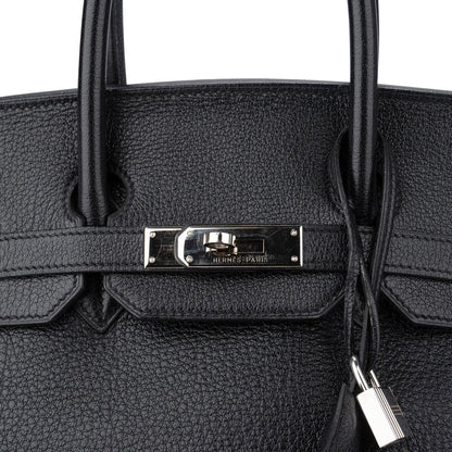 Hermès Noir Togo Leather Palladium Birkin 35 Handbag