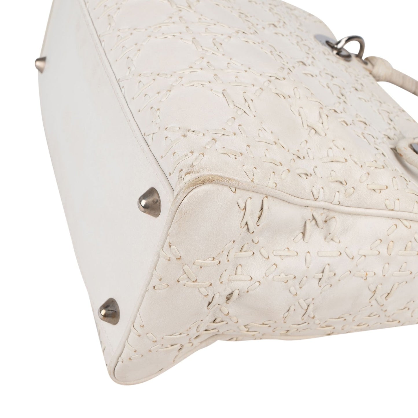 Christian Dior Woven Leather Lady Dior Handbag
