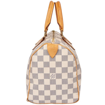 Louis Vuitton Damier Azur Monogram Speedy 25 Handbag