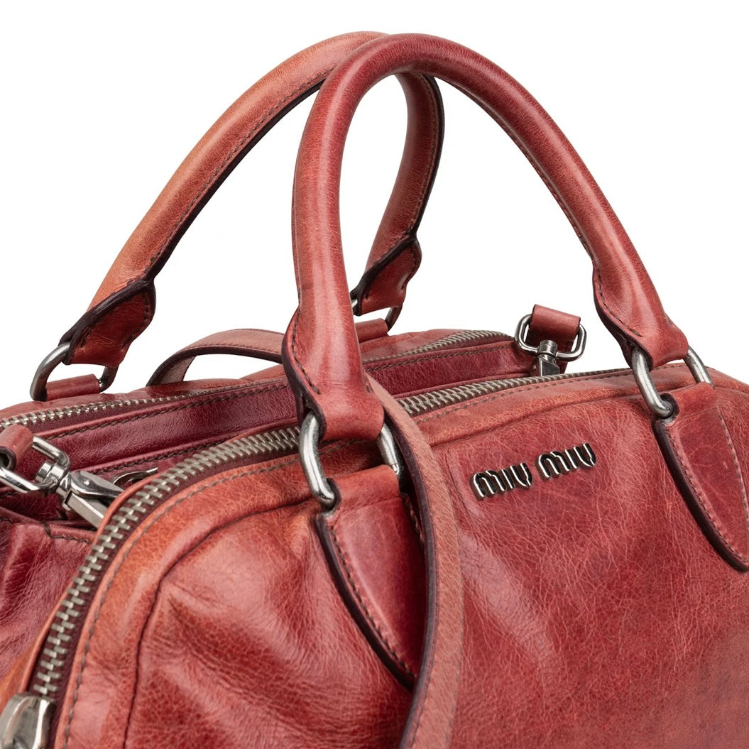 Miu Miu Vitello Lux Bauletto Handbag
