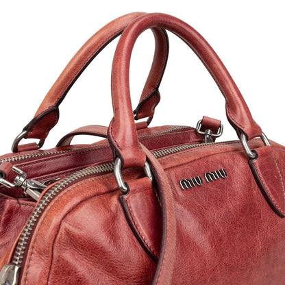 Miu Miu Vitello Lux Bauletto Handbag
