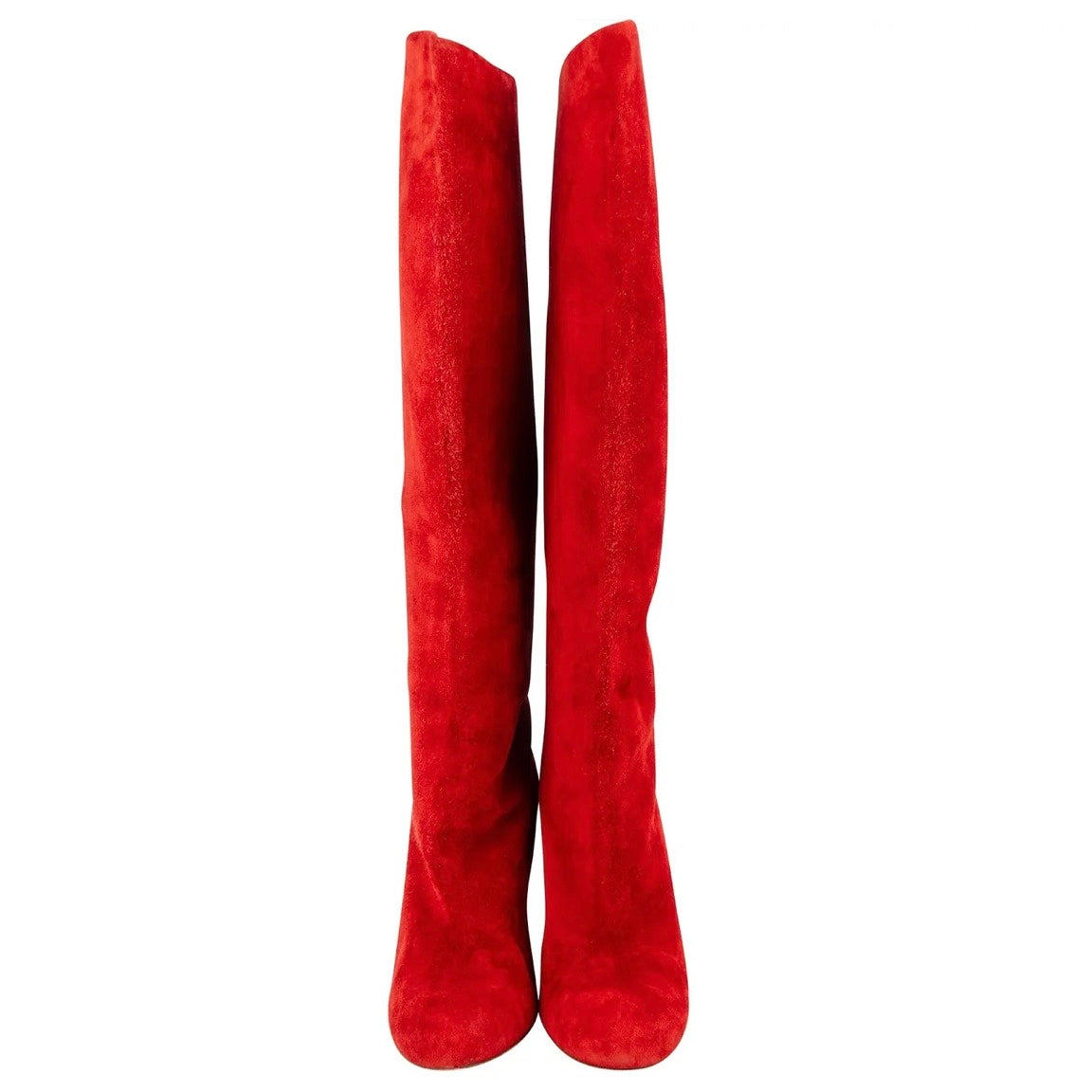 Christian Louboutin Red Suede Tuorloubi Flat Boots (38)