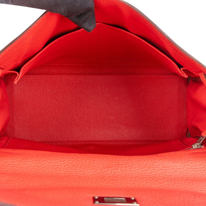 Hermès Grained Togo Leather Palladium Kelly Retourne 32 Handbag