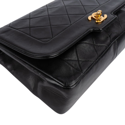 Chanel Quilted Lambskin 24K Gold Single Flap Crossbody Bag