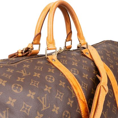 Louis Vuitton Monogram Canvas Keepall 55 Bandoulière Travel Bag