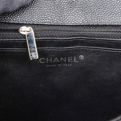 Chanel Quilted Caviar Leather Jumbo Single Flap Crossbody Bag