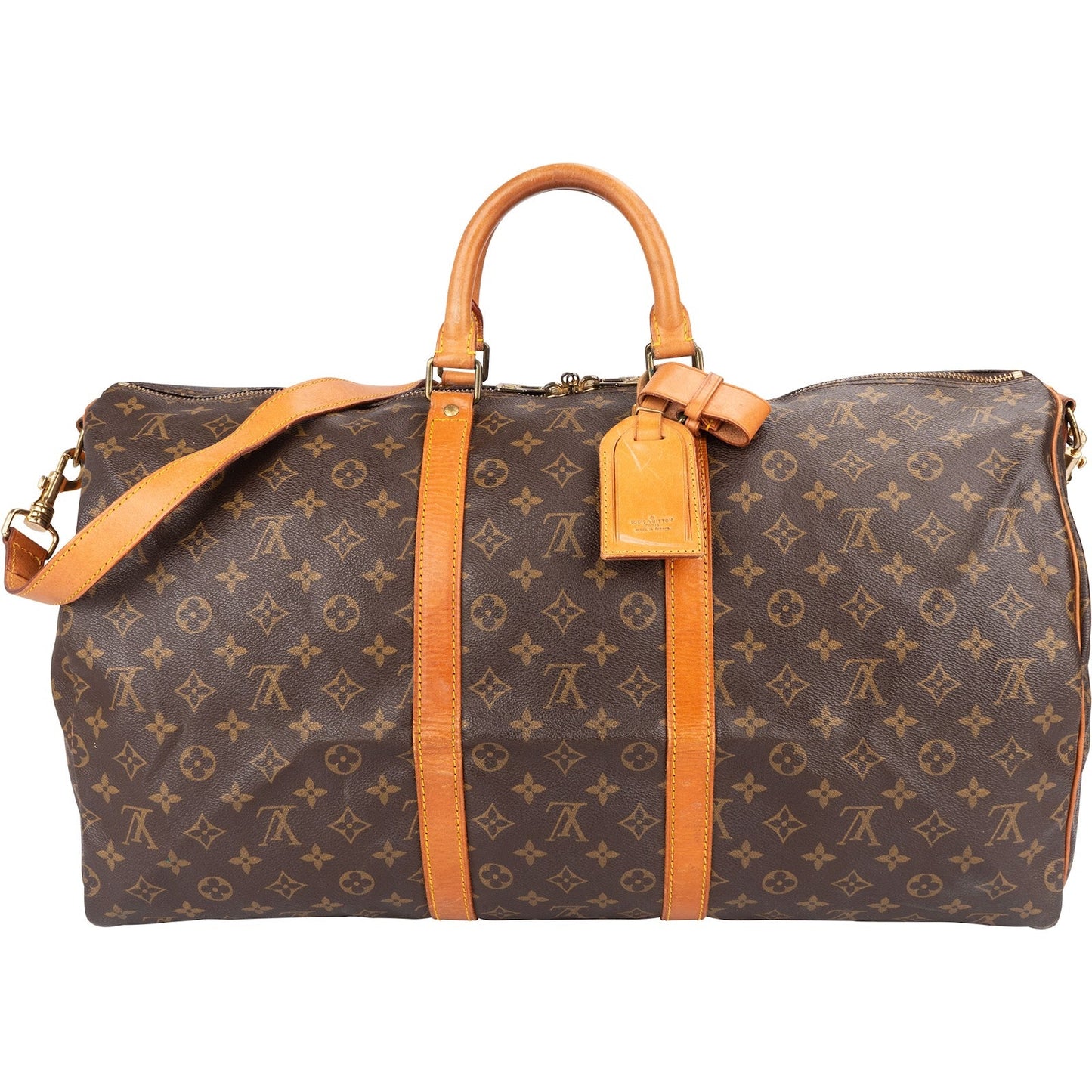 Louis Vuitton Monogram Canvas Keepall 55 Bandoulière Travel Bag