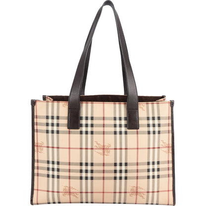 Burberry Haymarket Check Tote Shoulder Bag