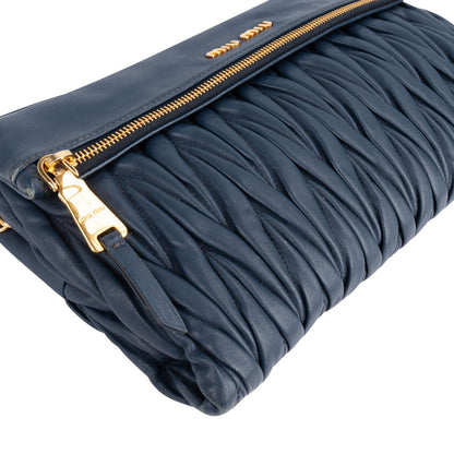 Miu Miu Matelassé Nappa Leather Flap Crossbody Bag