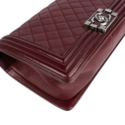 Chanel Quilted Calfskin Medium Boy Single Flap Crossbody Bag