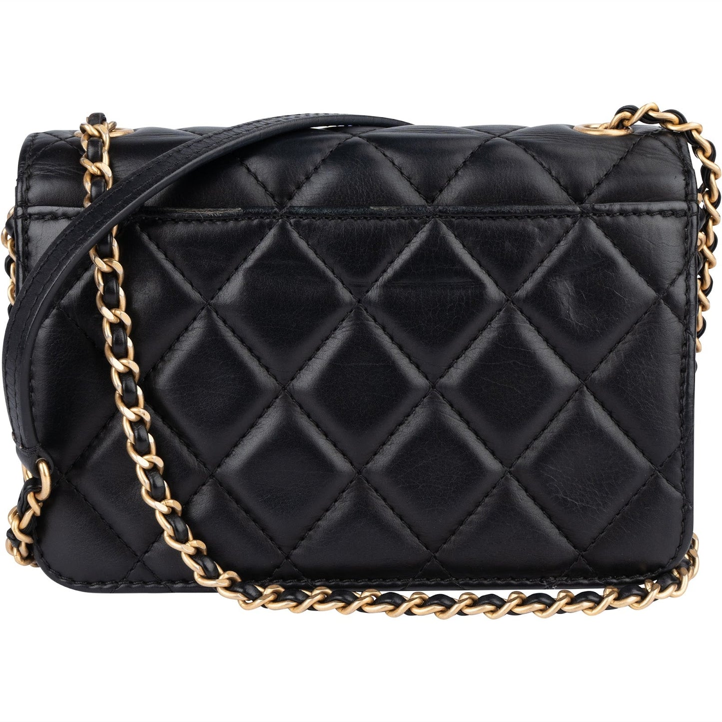 Chanel Quilted Lambskin Mini Rectangular Single Flap Crossbody Bag