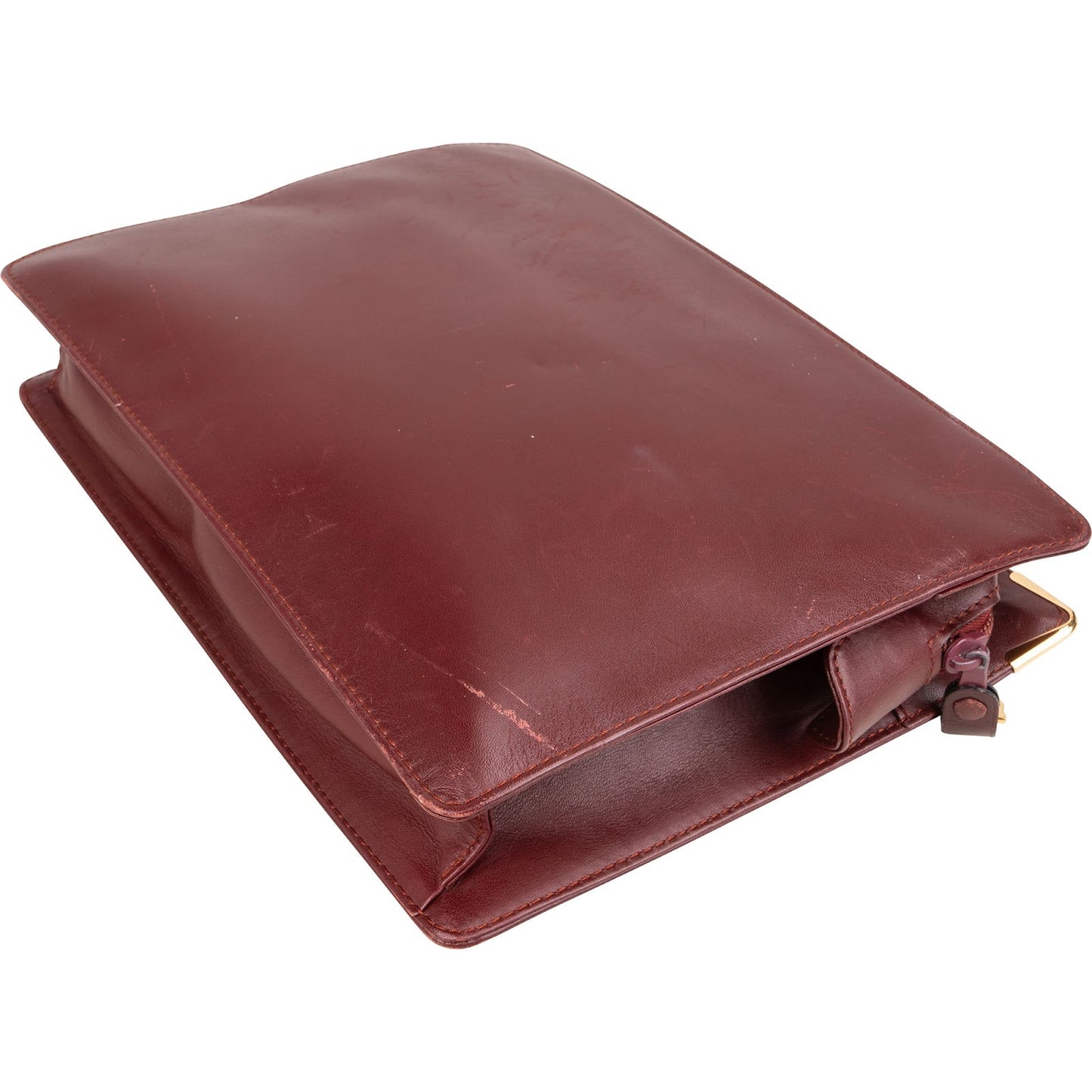 Cartier Bordeaux Leather Clutch