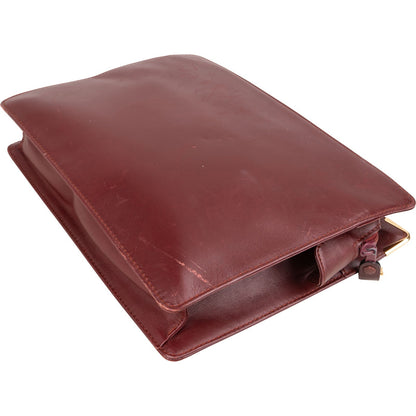 Cartier Bordeaux Leather Clutch