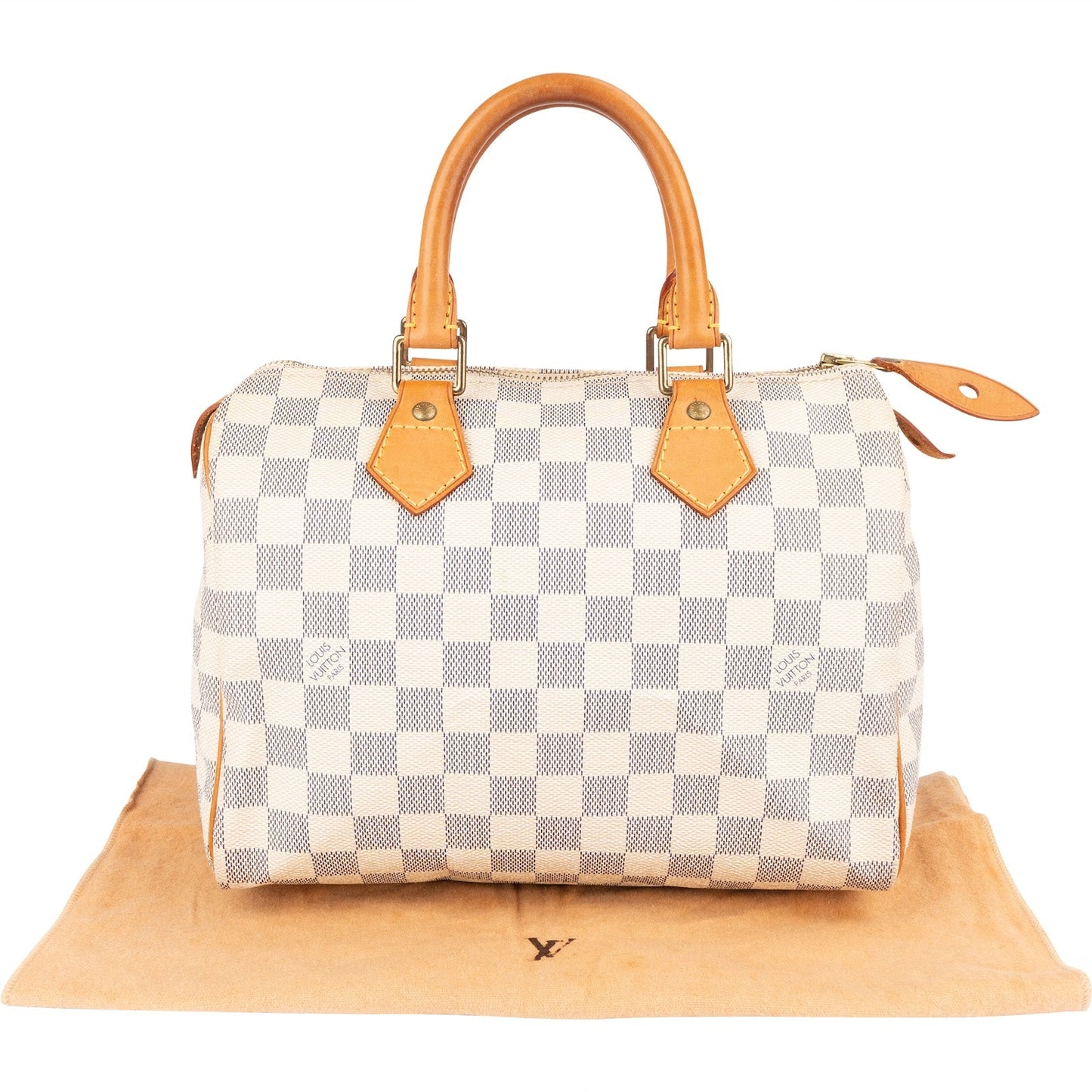 Louis Vuitton Monogram Damier Azur Canvas Speedy 25 Handbag