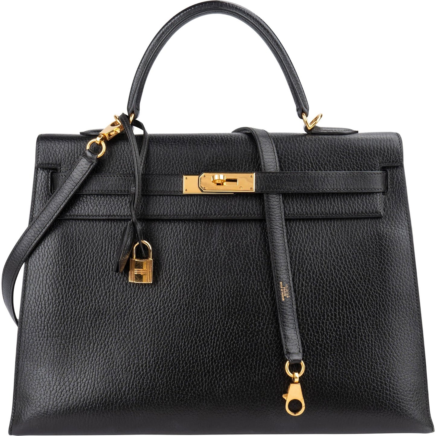 Hermès Ardennes  Leather Kelly 35 Sellier Handbag GHW