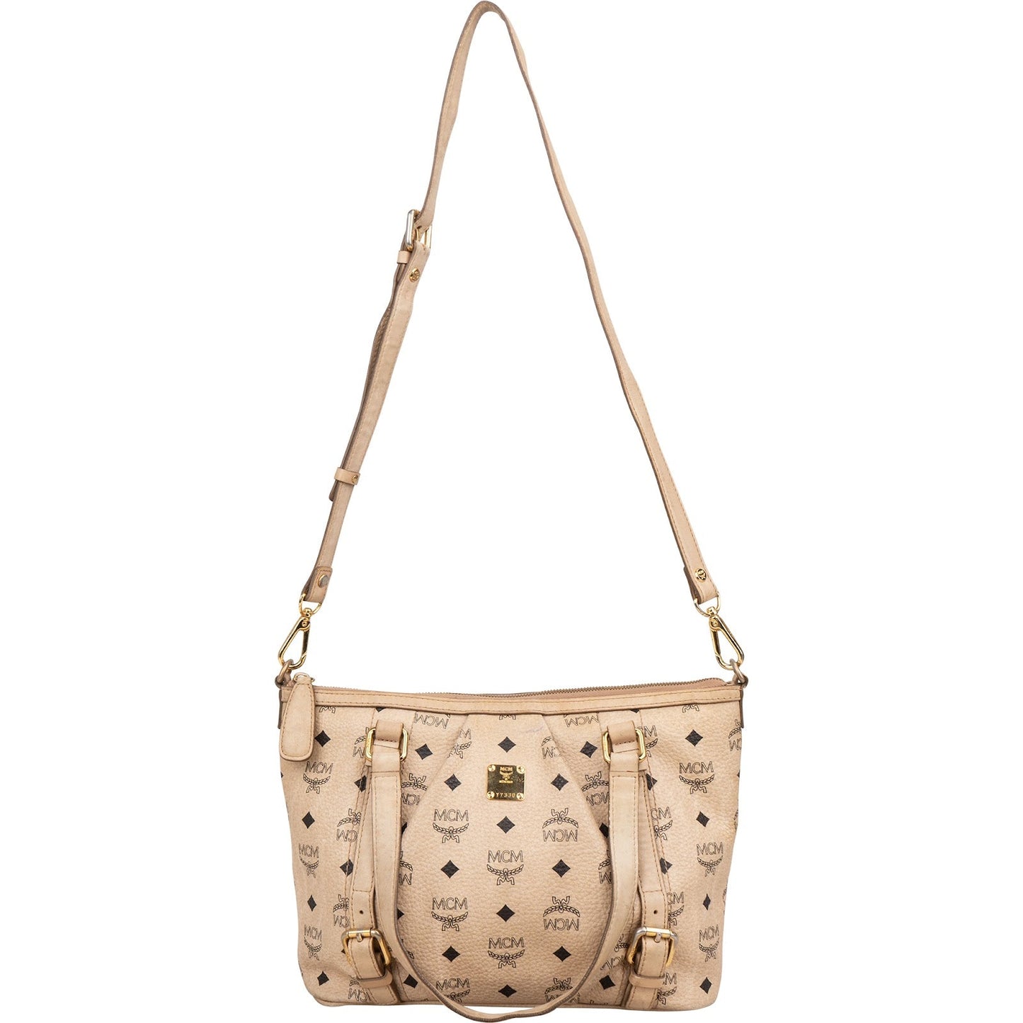MCM Monogram Visetos Shopper Tote Shoulder Bag