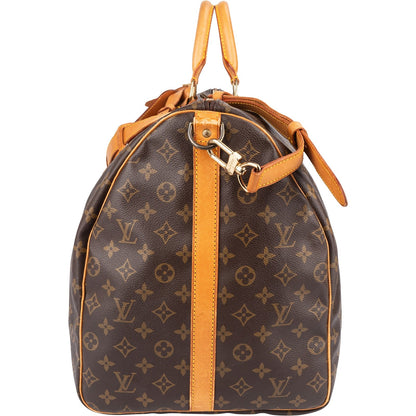 Louis Vuitton Monogram Canvas Keepall 60 Bandoulière Travel Bag