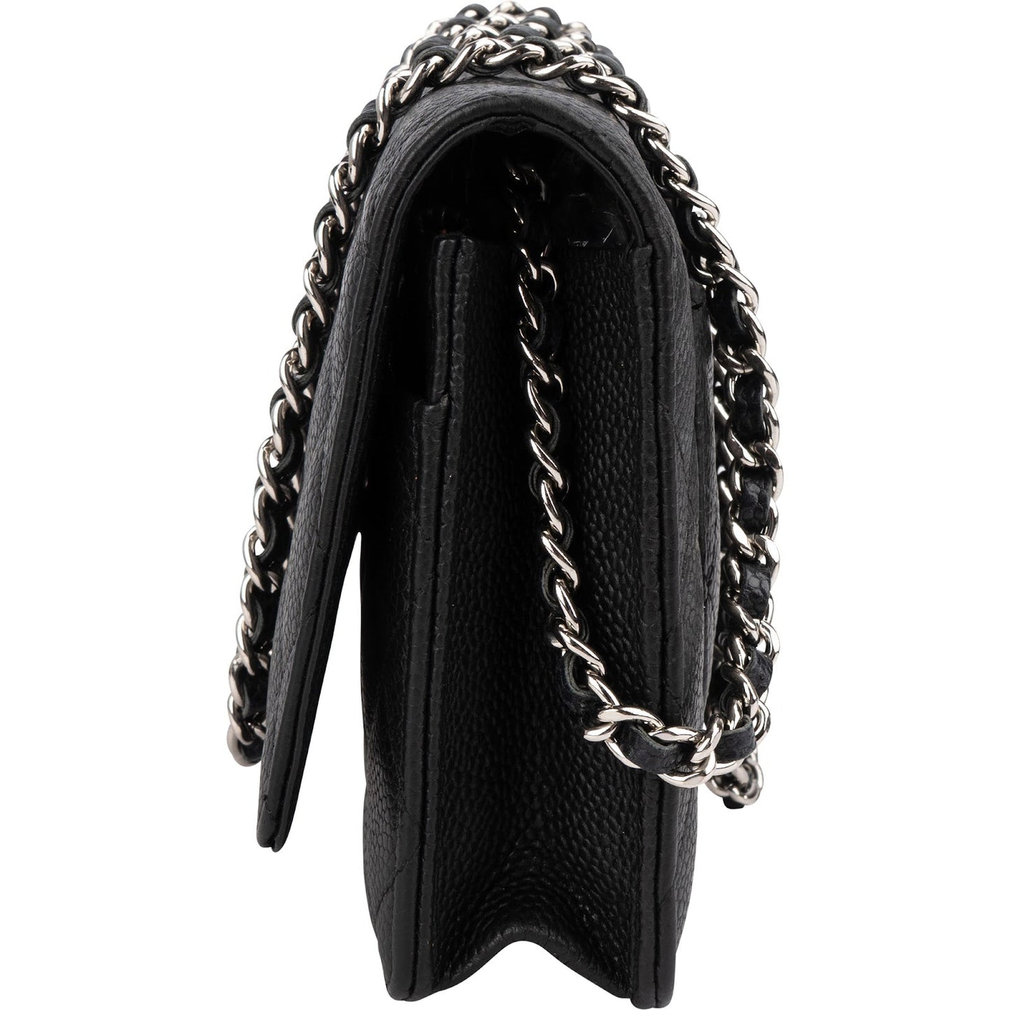 Chanel Quilted Caviar Leather Wallet on Chain Crossbody Bag