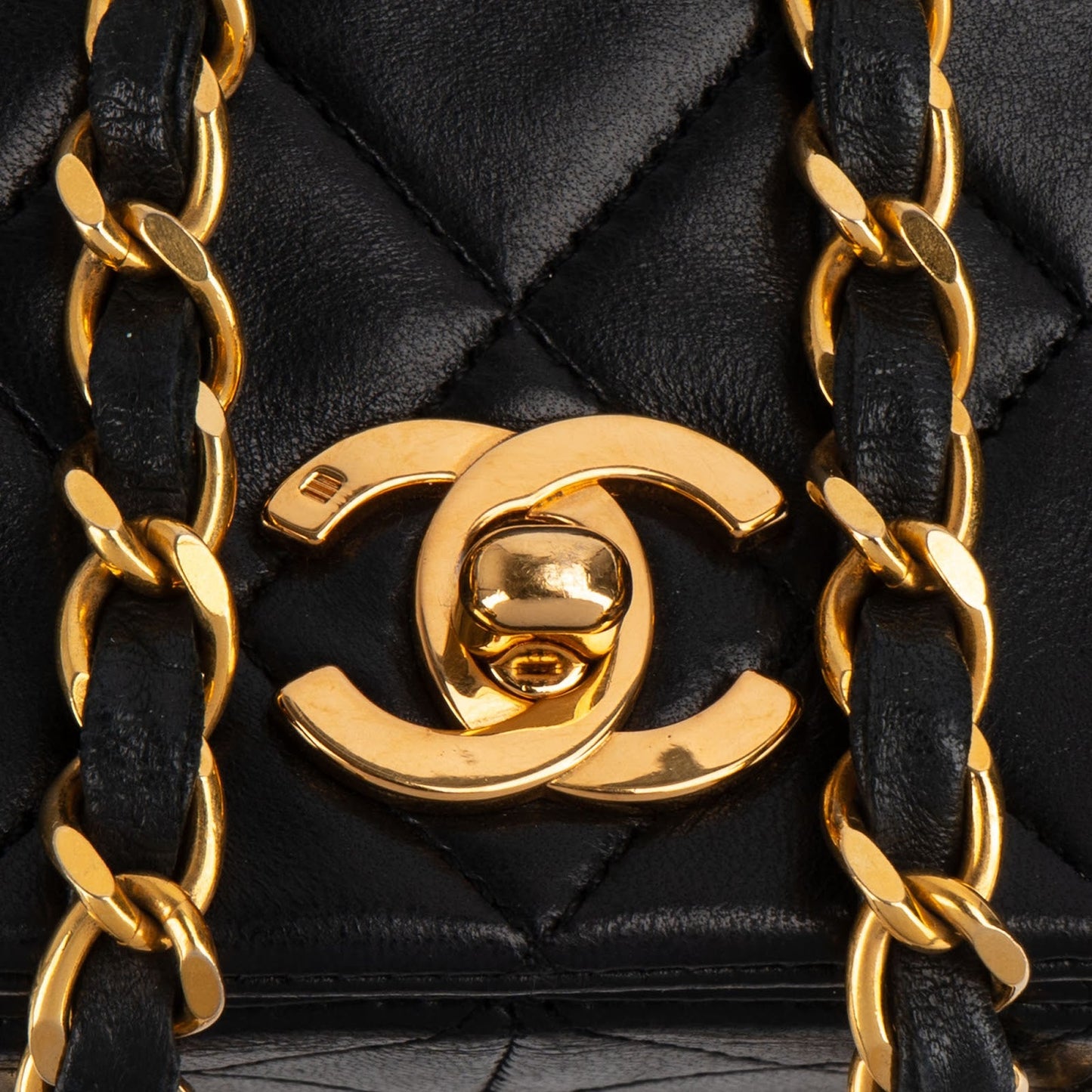 Chanel Quilted Lambskin 24K Gold Single Flap Crossbody Bag