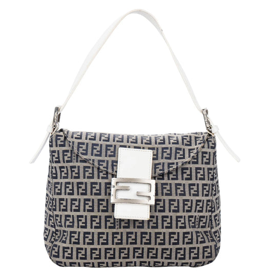 Fendi FF Mongram Baguette Handbag
