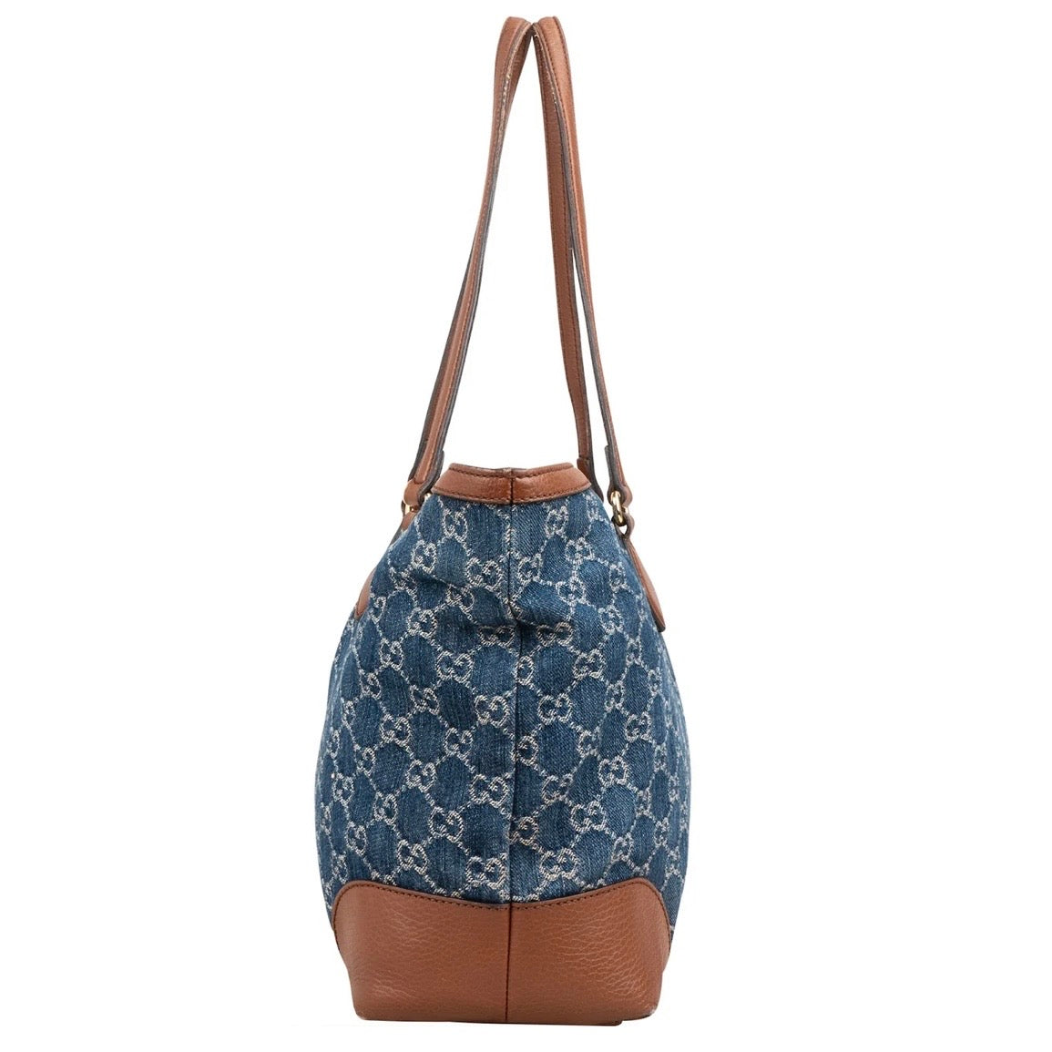 Gucci Monogram Denim GG Ophidia Medium Tote Shoulder Bag